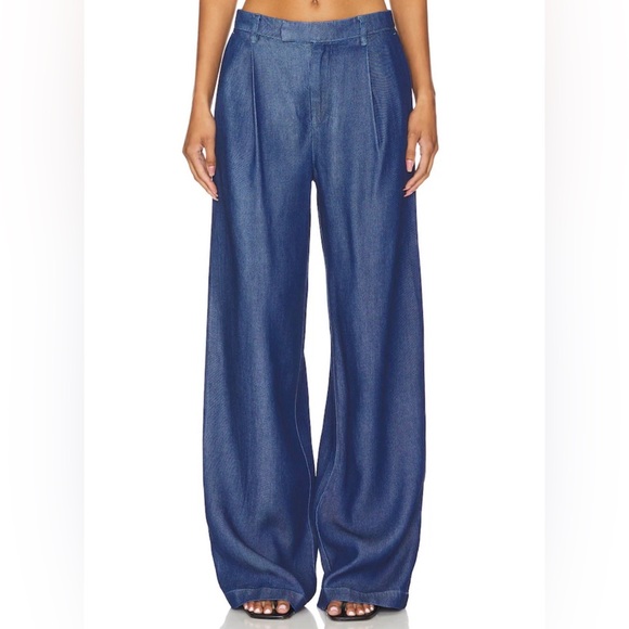 Lovers + Friends Pants - LOVERS + FRIENDS Agathe Pant in Blue Denim